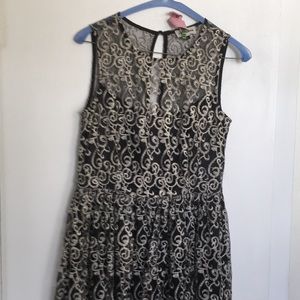 Black and Gold cocktail dress